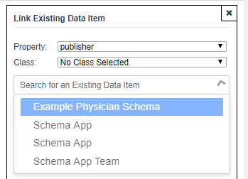 Link Existing Data Items