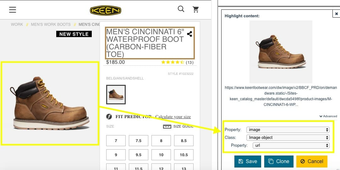 Creating “Product” Schema Markup Using the Schema App Highlighter