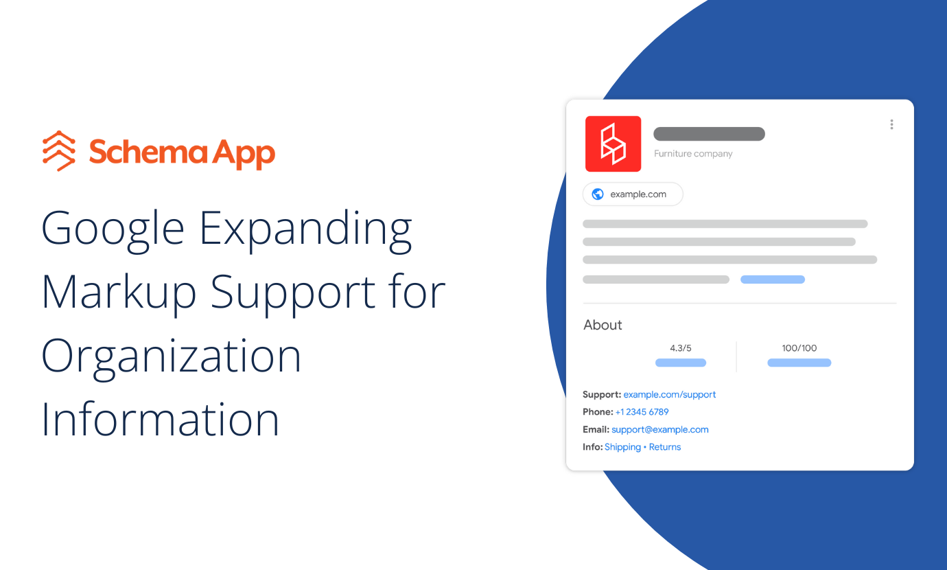 Google Expanding Markup Support for Organization Information | Schema App Solutions